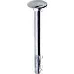 Šroub vratový M6x40, plochá široká půlkulatá hlava pevnost 4,8, zinek bílý, 100ks – Hledejceny.cz