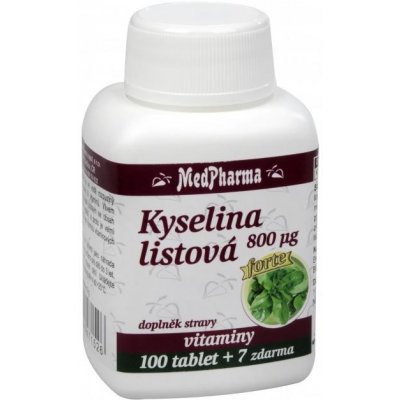 MedPharma Kyselina listová 800mcg 107 tablet — Heureka.cz