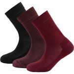 Devold Daily Merino Medium Sock 3Pk Wmn Beetroot Mix – Zboží Dáma