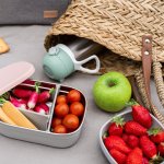 BEABA ® nerezová krabička na oběd velvet grey/ dusty pink – Zboží Dáma