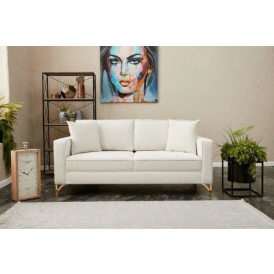 Atelier del Sofa 2-Seat Sofa Berlin - Cream, Gold Cream Gold