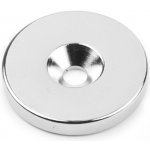 Magsy Neodymový magnet válec s dírou pro šroub se zápustnou hlavou pr.27 x 4 N 80 °C, VMM4-N35 Počet kusů: 108 ks – Sleviste.cz