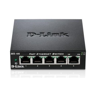 D-Link DES-105 5-port 10/100 Metal Housing Desktop Switch – Hledejceny.cz