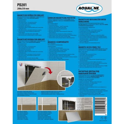Aqualine Magnetická dvířka pod obklady 200 x 250 mm PD201 – Zbozi.Blesk.cz