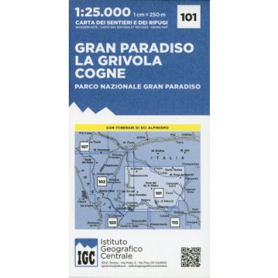 IGC Wanderkarte Gran Paradiso, La Grivola, Cogne – Zboží Mobilmania