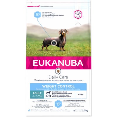 Eukanuba Adult Small & Medium Breed Weight Control 2,3 kg – Zboží Mobilmania