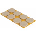 Walteco Filcové podložky, průměr 22mm, samolepicí, béžové, 8 ks , 85213 – Zboží Mobilmania