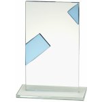 Skleněná plaketa s modrým pruhem 14,5 cm – Sleviste.cz