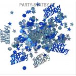 Amscan Konfety Happy Birthday modré mix – Zboží Mobilmania
