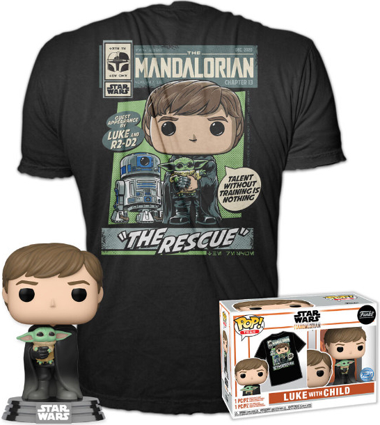 Funko Set 482 The Mandalorian Luke with Child a tričko