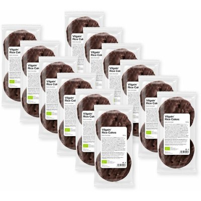 Vilgain Rýžové chlebíčky Bio hořká čokoláda 12 x 100 g – Zboží Dáma