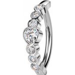 Šperky4U Piercing do pupíku se štítem se srdíčky WP0106-C – Sleviste.cz