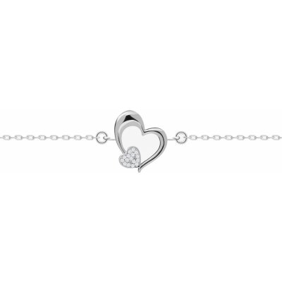 Preciosa romantický stříbrný Tender Heart s kubickou zirkonií 5339 00