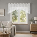 Dekorační oblouková krátká záclona na žabky nebo garnýž JAGODA 100 bílá 250x100 cm MyBestHome – Hledejceny.cz