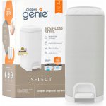 Diaper Genie Koš na pleny ocelový šedý s XL náplní – Hledejceny.cz