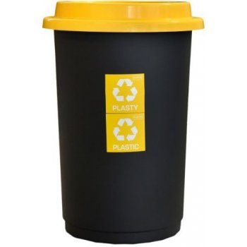 Plafor Eco odpadkový koš 50 L – Recyklace – Žlutá
