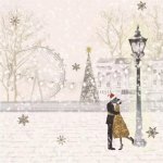 Ppd GmbH GTIN: Ubrousek 33x33cm Vánoční ubrousek Love – Zboží Dáma