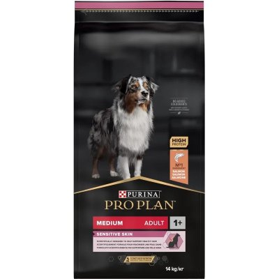 Purina Pro Plan Medium Adult Sensitive Skin losos 14 kg – HobbyKompas.cz