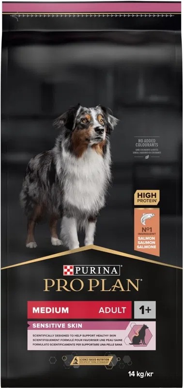 Purina Pro Plan Medium Adult Sensitive Skin losos 14 kg