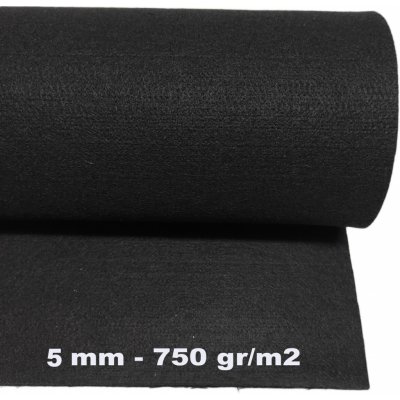 Technický filc 5 mm barva Černá, šířka 150 cm – Zboží Dáma