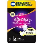 Always Platinum Secure Night velikost 4 Vložky s křidélky 30 ks – Zboží Dáma