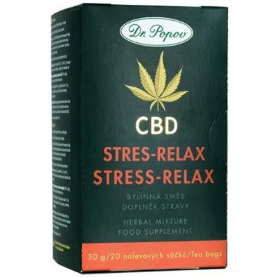 Dr.Popov Konopný čaj s CBD proti stresu a na relax 30 g – Zboží Mobilmania