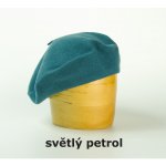 Vlněný baret jednobarevný 115´ petrol – Hledejceny.cz