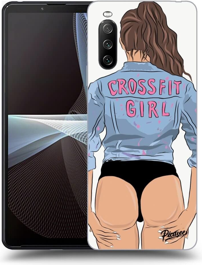 Pouzdro Picasee silikonové Sony Xperia 10 III - Crossfit girl - nickynellow černé