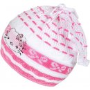New Baby pletená čepice šátek kočička růžová