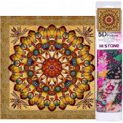 Norimpex Diamantové malování 7D Zlatá mandala 30 x 30 cm – Zboží Mobilmania