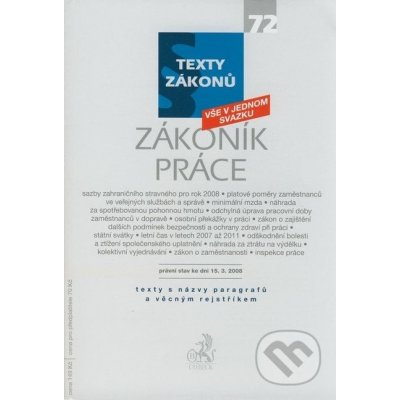 Zákoník práce - C. H. Beck – Hledejceny.cz