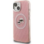 Karl Lagerfeld IML K&CH Heads Repeated Logo MagSafe pro Apple iPhone 15, růžová – Zboží Mobilmania