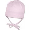 Dětská čepice Sterntaler čepice baby bavlněný jerzey zavazovací UV 15 1501400 růžová