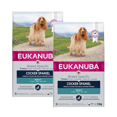 Eukanuba Adult Breeds Specific Cocker Spaniel Chicken 2 x 7,5 kg