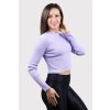 Dámská Trička Žebrovaný crop top LORI lila