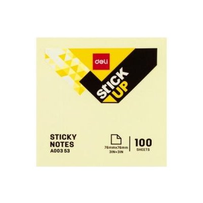 Bloček samolepící STICK UP žlutý 76 x 76mm DELI EA00353 – Hledejceny.cz