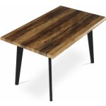 Autronic Ethereal HT-F4413 OLW Stůl 130 x 80 x 75 cm MDFstaré dřevo kov černý lak – Zbozi.Blesk.cz