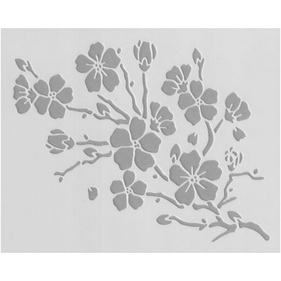 Creatissimo Plastová šablona 12x15cm sakura – Zboží Dáma