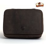 Dýmkové kožené pouzdro Rattray´s hnědé na 3 dýmky Peat PB2 – Zboží Mobilmania