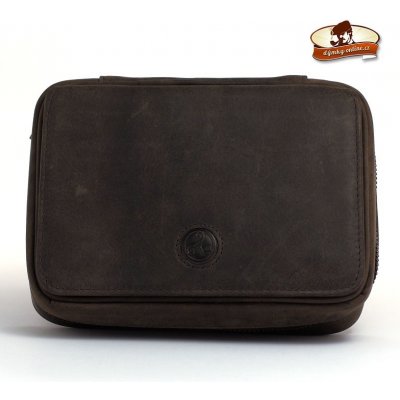 Dýmkové kožené pouzdro Rattray´s hnědé na 3 dýmky Peat PB2 – Zboží Mobilmania
