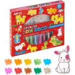 Amos Barvy na sklo sada 10 barev 10,5 ml + 12 sklíček ZVÍŘATA 6418 – Zboží Dáma