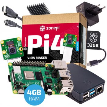 Raspberry Pi 4B RPi kamera V2 + 32 GB microSD + příslušenství 4 GB Zonepi  od 2 880 Kč - Heureka.cz