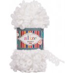Alize příze Puffy Fine 055 Bílá – Zboží Dáma