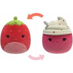 Squishmallows 2v1 jahoda Scarlet a jahodové mléko Amelie 13 cm – Hledejceny.cz