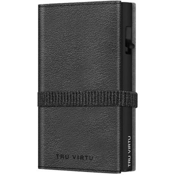 TRU VIRTU Wallet C&S Strap Cross Nappa Black Black/Black