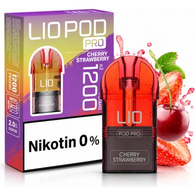 Lio Pod Pro Cherry Strawberry 0 mg 1200 potáhnutí – Hledejceny.cz