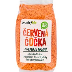 Country Life Čočka červená půlená Bio 0,5 kg