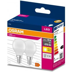 Osram SADA 2x LED Žárovka P45 E14/4,9W/230V 3000K