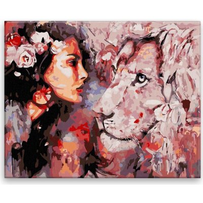 Malování podle čísel Žena a lví král – Zboží Mobilmania