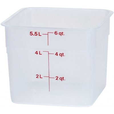 Cambro Transparentní polypropylenová nádoba na potraviny CamSquare Cambro 5,7 l 215 x 215 x 185 mm – Zboží Mobilmania